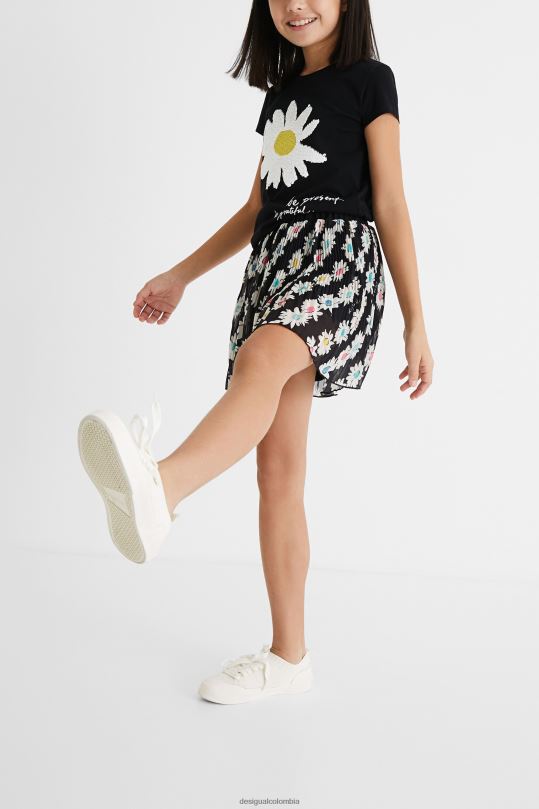 Desigual Colombia - ropa 4802L1845 chica Desigual falda corta plisada