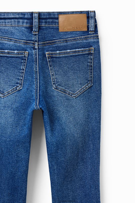 Desigual zapatos Colombia - ropa 4802L1854 chica Desigual jeans largos acampanados con bordados