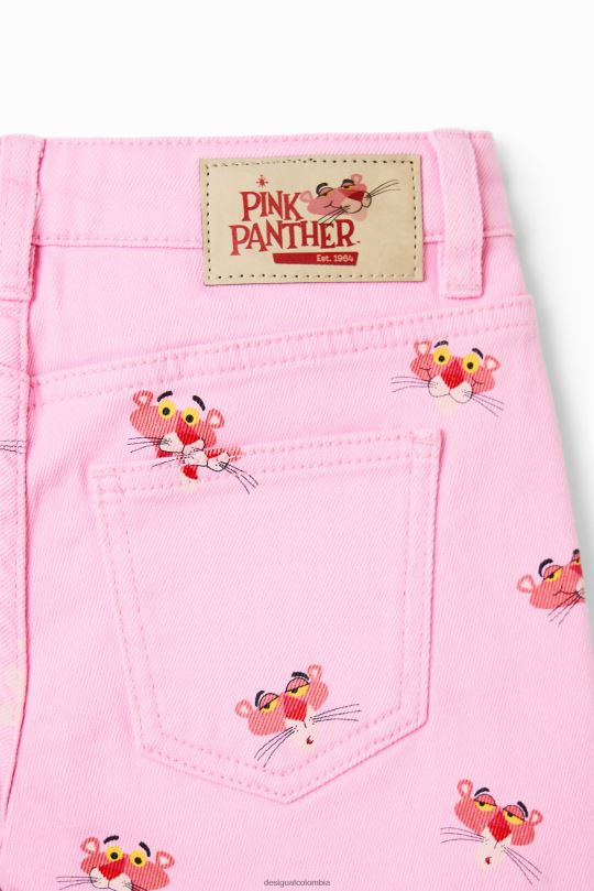 ropa 4802L1884 chica Desigual pantalones cortos de mezclilla pantera rosa - Desigual Colombia rebajas