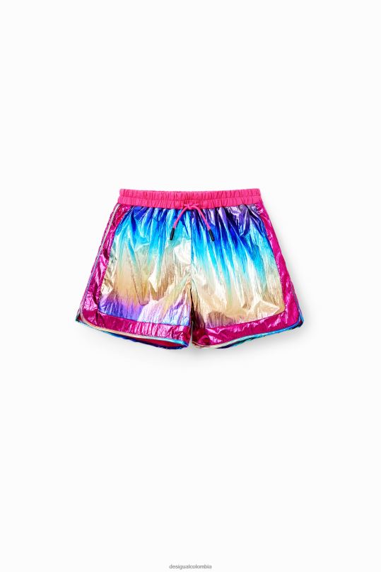 ropa 4802L1886 chica Desigual pantalones cortos iridiscentes - Desigual sale damen