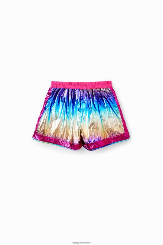ropa 4802L1886 chica Desigual pantalones cortos iridiscentes - Desigual sale damen