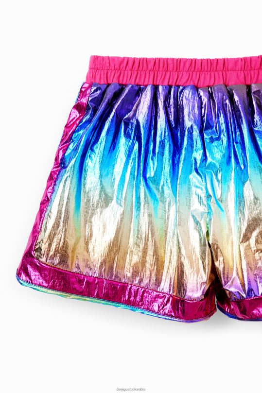 ropa 4802L1886 chica Desigual pantalones cortos iridiscentes - Desigual sale damen