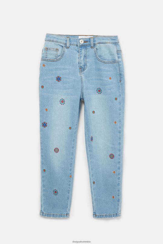 ropa 4802L1892 chica Desigual jeans mom con bordados - Desigual shop
