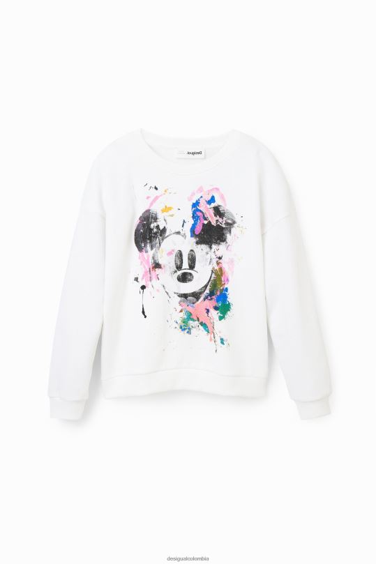 Desigual Colombia pagina oficial - ropa 4802L1147 chica Desigual sudadera con salpicaduras de mickey mouse de disney