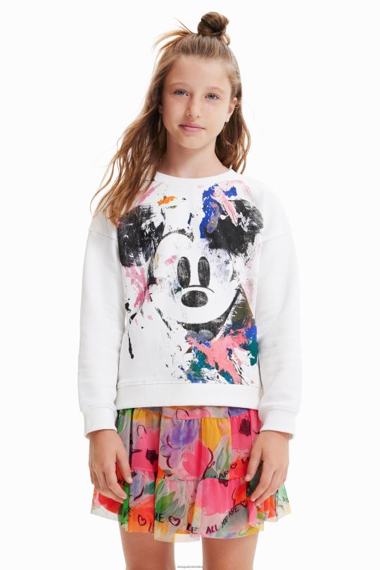 Desigual Colombia pagina oficial - ropa 4802L1147 chica Desigual sudadera con salpicaduras de mickey mouse de disney