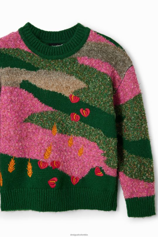 blusas Desigual bogota - ropa 4802L1711 chica Desigual jersey con bordado en jacquard