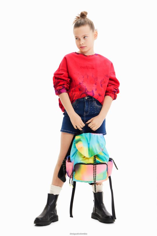 ropa 4802L1746 chica Desigual sudadera con estampado floral de acuarela - Desigual sales online
