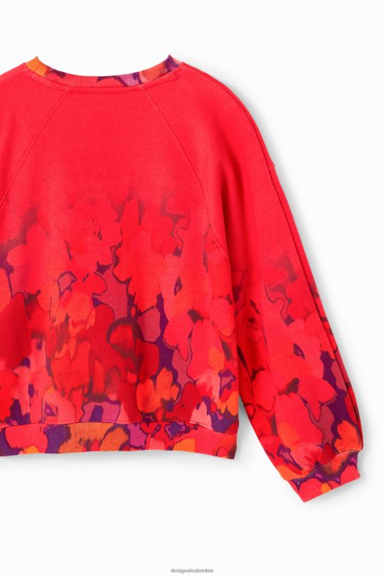 ropa 4802L1746 chica Desigual sudadera con estampado floral de acuarela - Desigual sales online