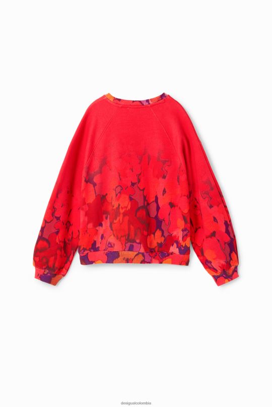 ropa 4802L1746 chica Desigual sudadera con estampado floral de acuarela - Desigual sales online