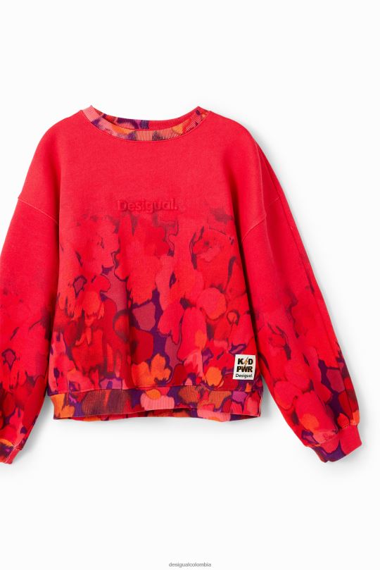 ropa 4802L1746 chica Desigual sudadera con estampado floral de acuarela - Desigual sales online