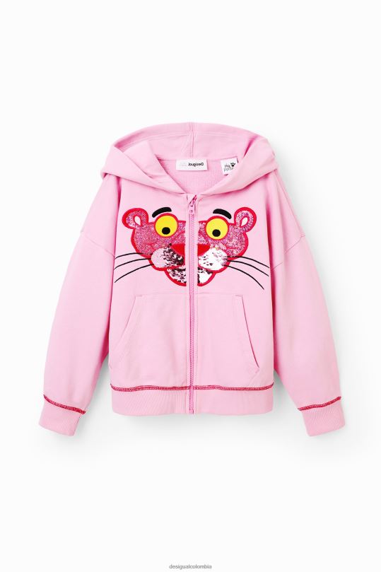 ropa 4802L1759 chica Desigual sudadera pantera rosa con lentejuelas - Desigual shop