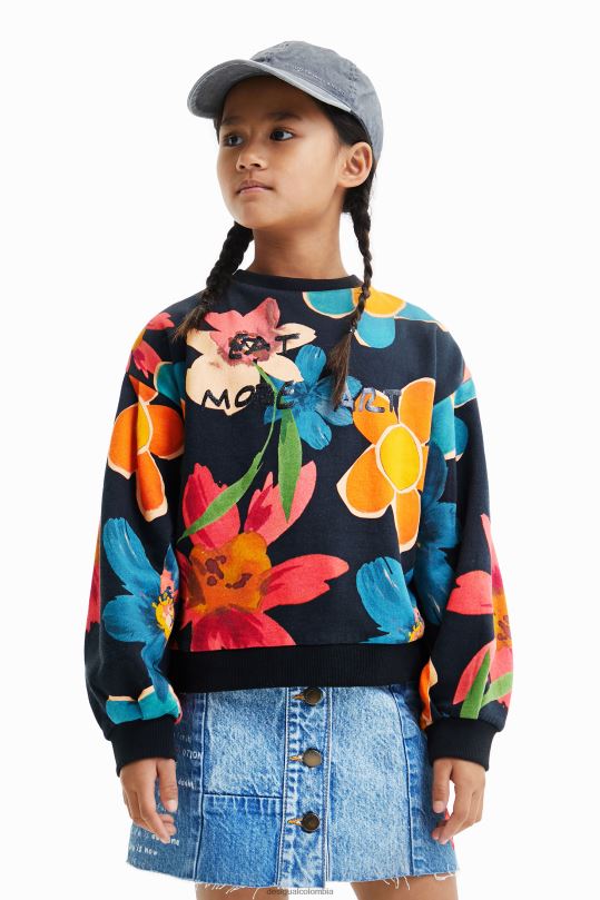 Desigual Colombia bolsos - ropa 4802L1801 chica Desigual sudadera oversize con estampado floral