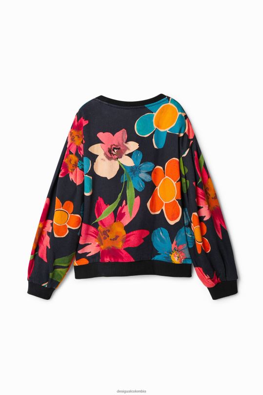 Desigual Colombia bolsos - ropa 4802L1801 chica Desigual sudadera oversize con estampado floral