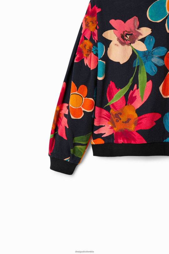 Desigual Colombia bolsos - ropa 4802L1801 chica Desigual sudadera oversize con estampado floral