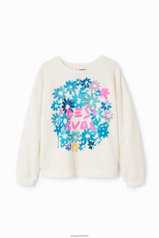 Desigual zapatos Colombia - ropa 4802L1836 chica Desigual sudadera con logo floral