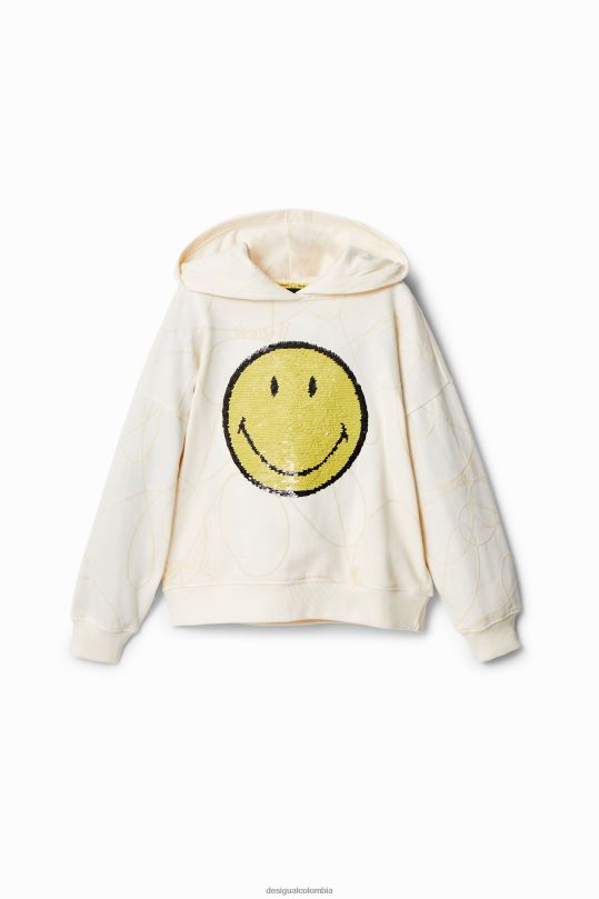 blusas Desigual bogota - ropa 4802L1852 chica Desigual sudadera con capucha reversible con lentejuelas y smiley