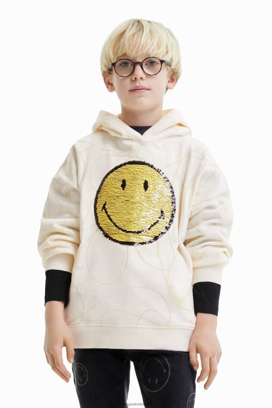 blusas Desigual bogota - ropa 4802L1852 chica Desigual sudadera con capucha reversible con lentejuelas y smiley