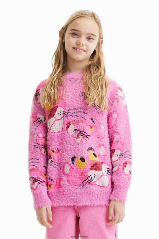 ropa 4802L1860 chica Desigual jersey oversize de pantera rosa - Desigual Colombia rebajas