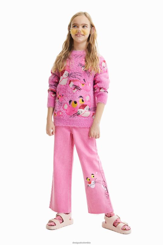 ropa 4802L1860 chica Desigual jersey oversize de pantera rosa - Desigual Colombia rebajas