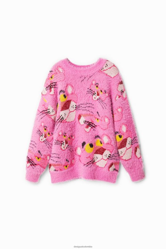 ropa 4802L1860 chica Desigual jersey oversize de pantera rosa - Desigual Colombia rebajas