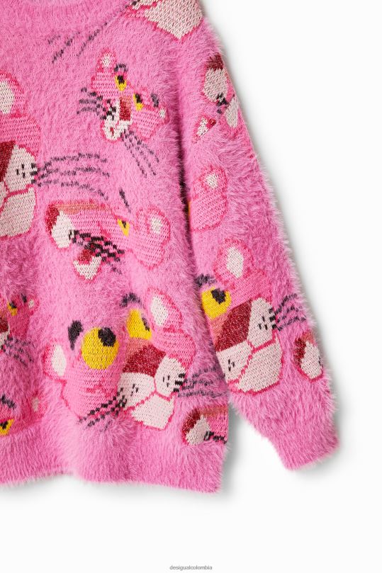 ropa 4802L1860 chica Desigual jersey oversize de pantera rosa - Desigual Colombia rebajas