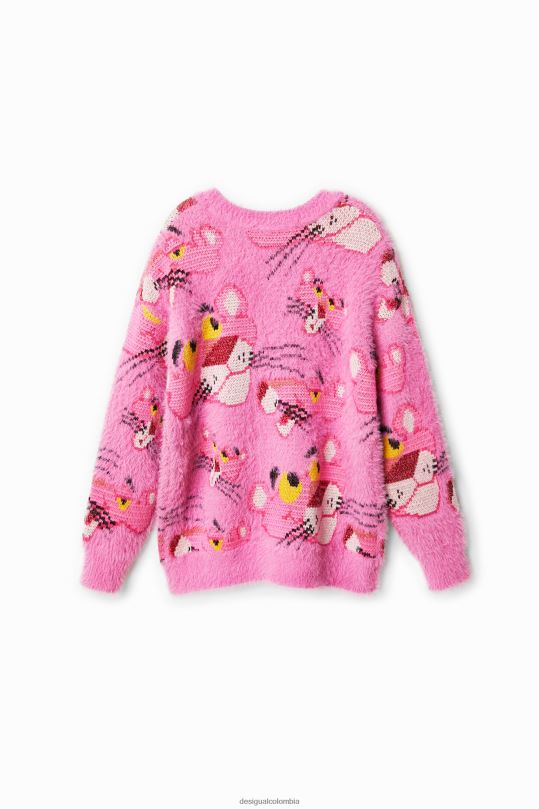 ropa 4802L1860 chica Desigual jersey oversize de pantera rosa - Desigual Colombia rebajas