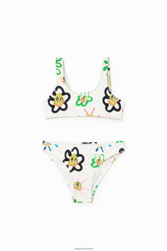 ropa 4802L1154 chica Desigual bikini de flores - Desigual Colombia Medellín
