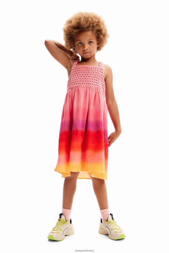 Desigual Colombia - ropa 4802L1734 chica Desigual vestido de crochet multicolor