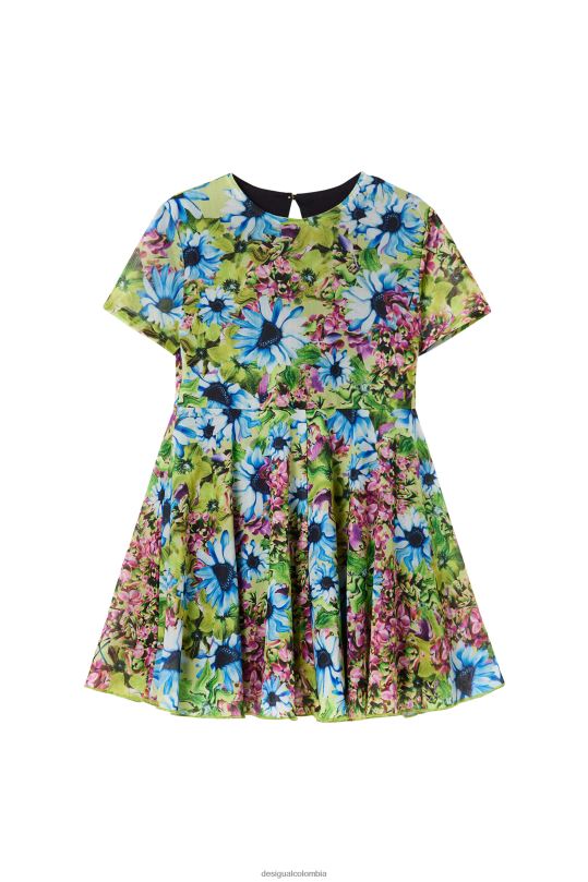 ropa 4802L1790 chica Desigual vestido de flores de tul - Desigual Colombia Medellín