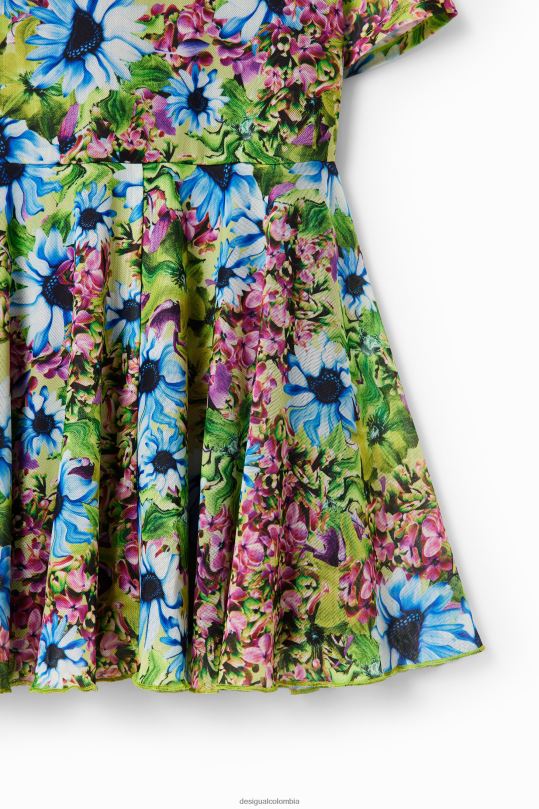 ropa 4802L1790 chica Desigual vestido de flores de tul - Desigual Colombia Medellín