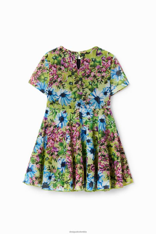 ropa 4802L1790 chica Desigual vestido de flores de tul - Desigual Colombia Medellín