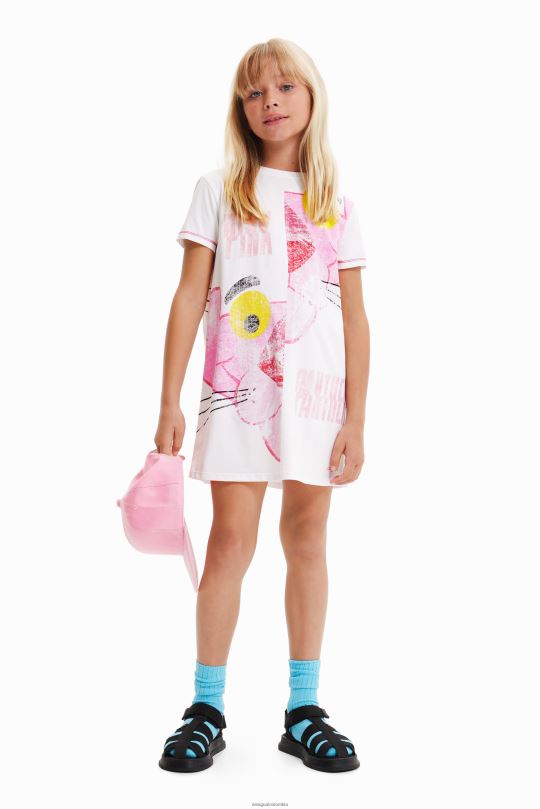 ropa 4802L1827 chica Desigual vestido camiseta pantera rosa - Desigual Colombia rebajas