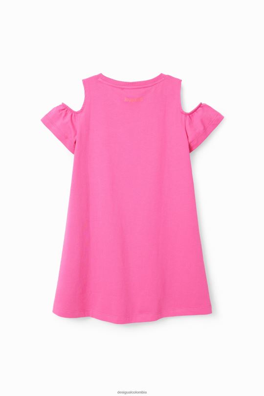Desigual Colombia pagina oficial - ropa 4802L1846 chica Desigual vestido estilo camiseta con aberturas en forma de corazón