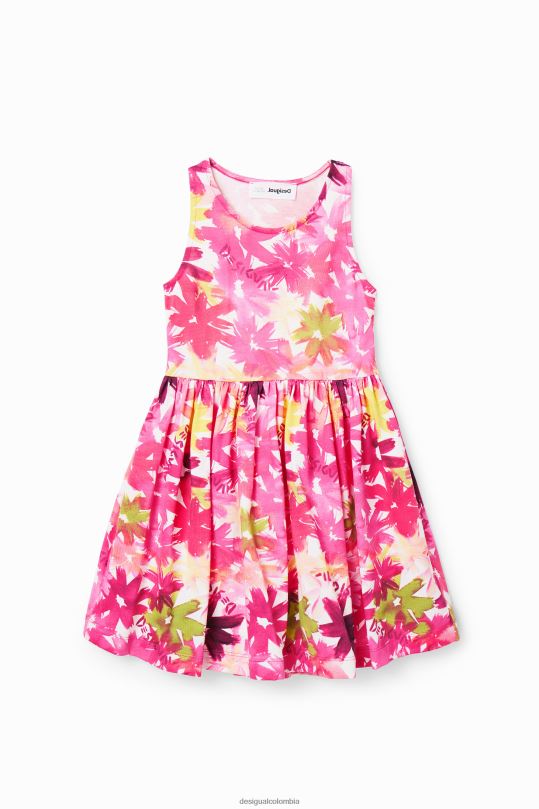 ropa 4802L1874 chica Desigual vestido corto floral acuarela - Desigual Colombia rebajas