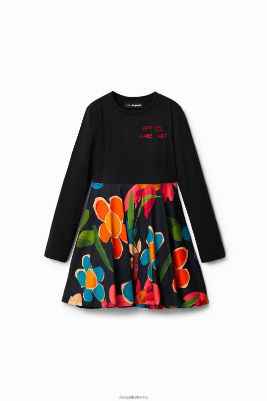 ropa 4802L1875 chica Desigual vestido floral dos en uno - Desigual sale damen