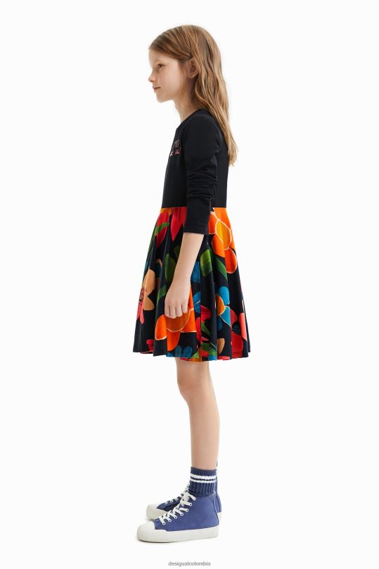 ropa 4802L1875 chica Desigual vestido floral dos en uno - Desigual sale damen