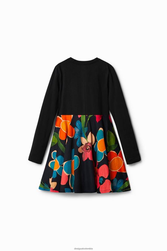 ropa 4802L1875 chica Desigual vestido floral dos en uno - Desigual sale damen