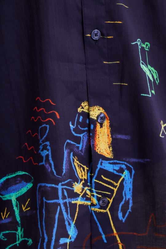 Desigual Colombia - ropa 4802L1526 hombres Desigual camisa manga larga con ilustración