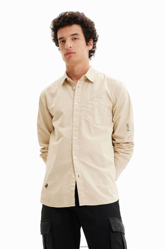 Desigual Colombia pagina oficial - ropa 4802L1562 hombres Desigual camisa bordada de manga larga