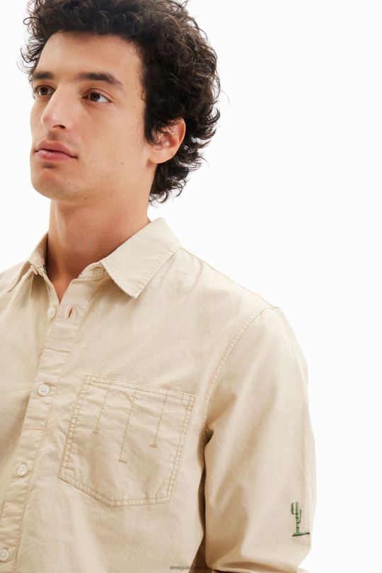Desigual Colombia pagina oficial - ropa 4802L1562 hombres Desigual camisa bordada de manga larga
