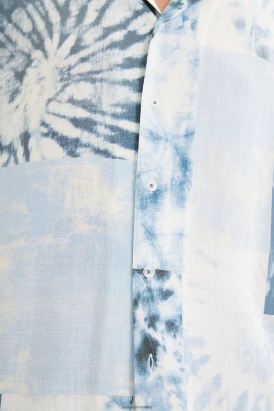 ropa 4802L1585 hombres Desigual camisa resort con efecto tie-dye - Desigual sale damen