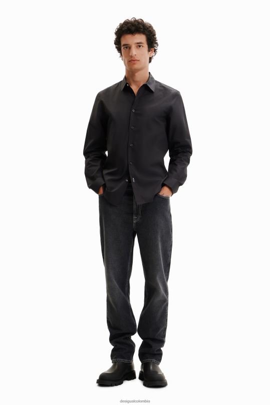 Desigual zapatos Colombia - ropa 4802L1606 hombres Desigual camisa básica con detalles en contraste