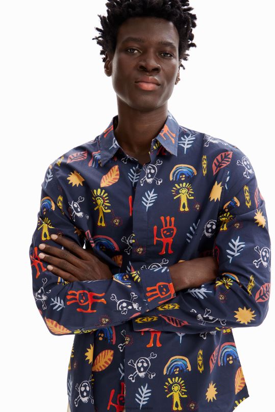 blusas Desigual bogota - ropa 4802L1615 hombres Desigual camisa de popelina arty