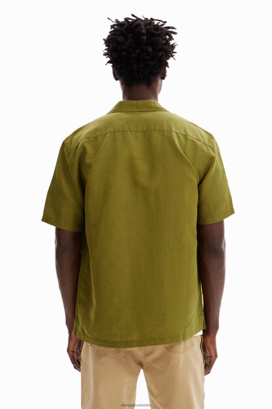 ropa 4802L1648 hombres Desigual camisa resort bordada - Desigual shop
