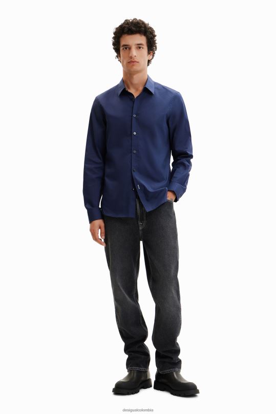 Desigual Colombia - ropa 4802L1654 hombres Desigual camisa básica con detalles en contraste