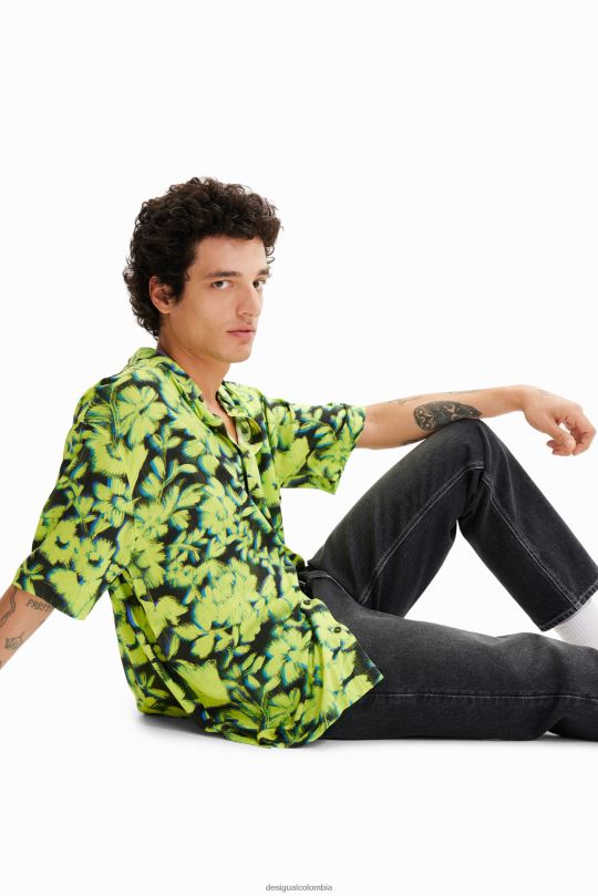 ropa 4802L1692 hombres Desigual camisa floral resort - Desigual Colombia Medellín