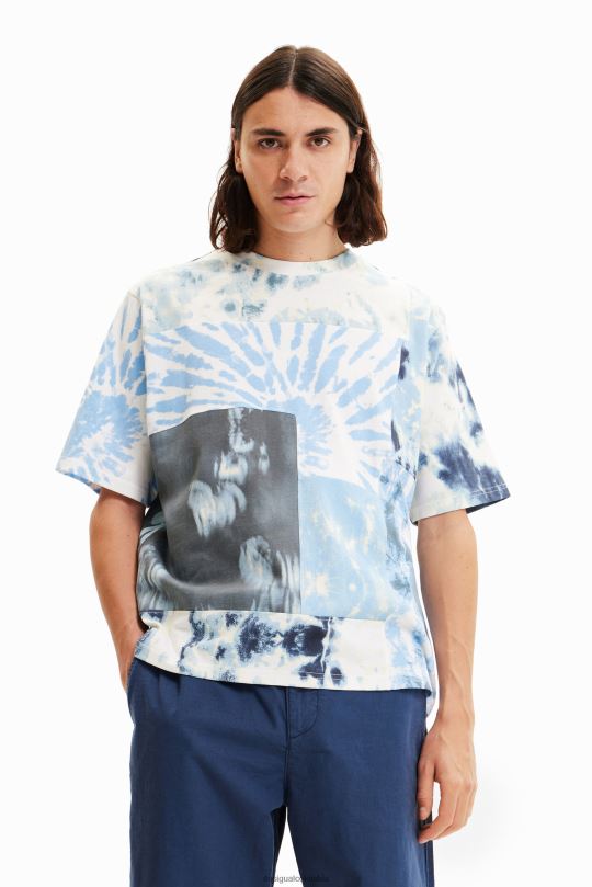ropa 4802L1516 hombres Desigual camiseta con patchwork y efecto tie-dye - Desigual shop