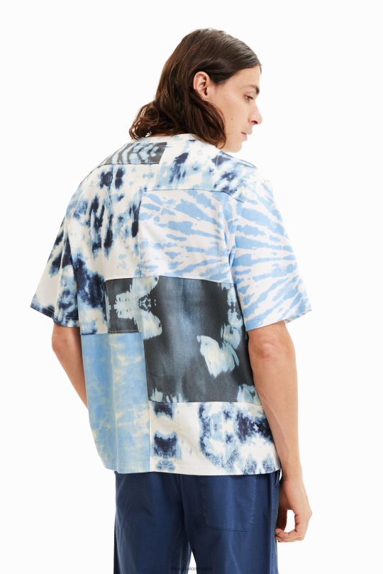 ropa 4802L1516 hombres Desigual camiseta con patchwork y efecto tie-dye - Desigual shop