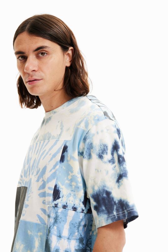 ropa 4802L1516 hombres Desigual camiseta con patchwork y efecto tie-dye - Desigual shop