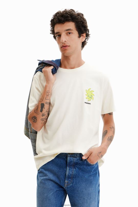 Desigual Colombia - ropa 4802L1520 hombres Desigual camiseta de manga corta con diseño de sol